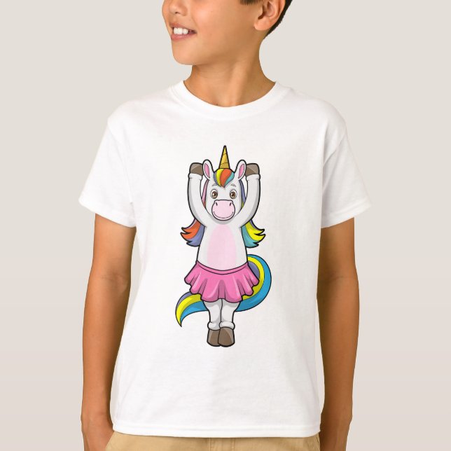 T-shirt Unicorne au Ballet Dance avec jupe (Devant)