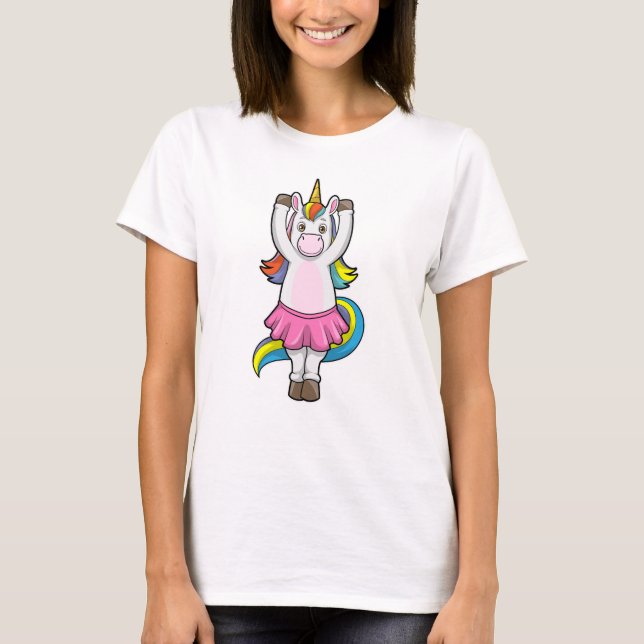 T-shirt Unicorne au Ballet Dance avec jupe (Devant)