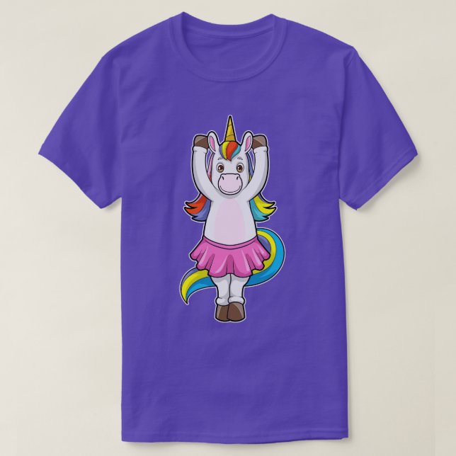 T-shirt Unicorne au Ballet Dance avec jupe (Design devant)