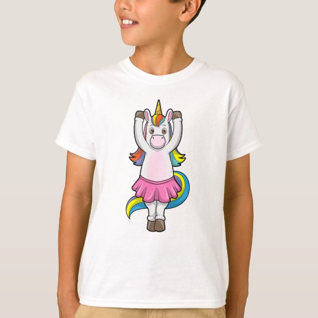 T-shirt Unicorne au Ballet Dance avec jupe (Devant)