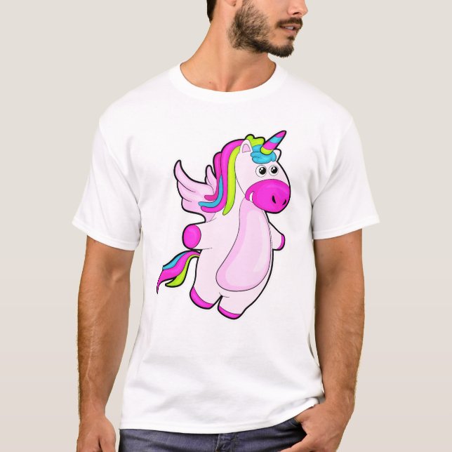 T-shirt Unicorne au vol (Devant)