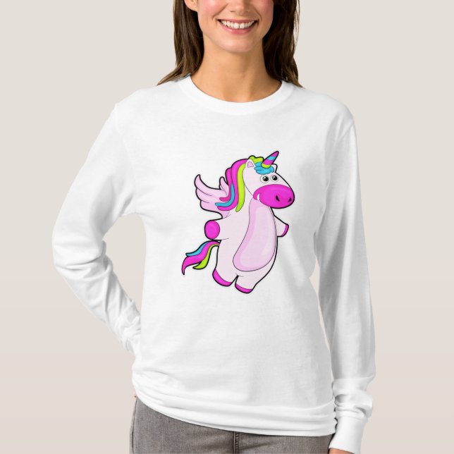 T-shirt Unicorne au vol (Devant)