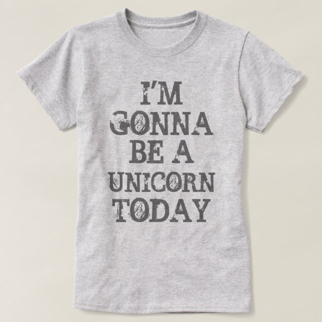 T-shirt Unicorne aujourd'hui (Design devant)