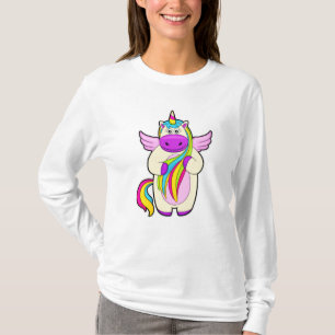 T-shirt Unicorne aux cheveux colorés