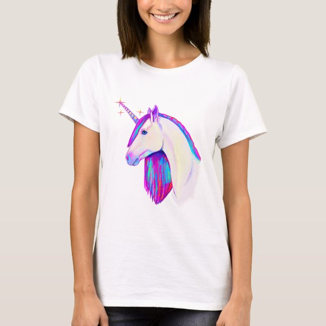 T-shirt Unicorne aux couleurs (Devant)
