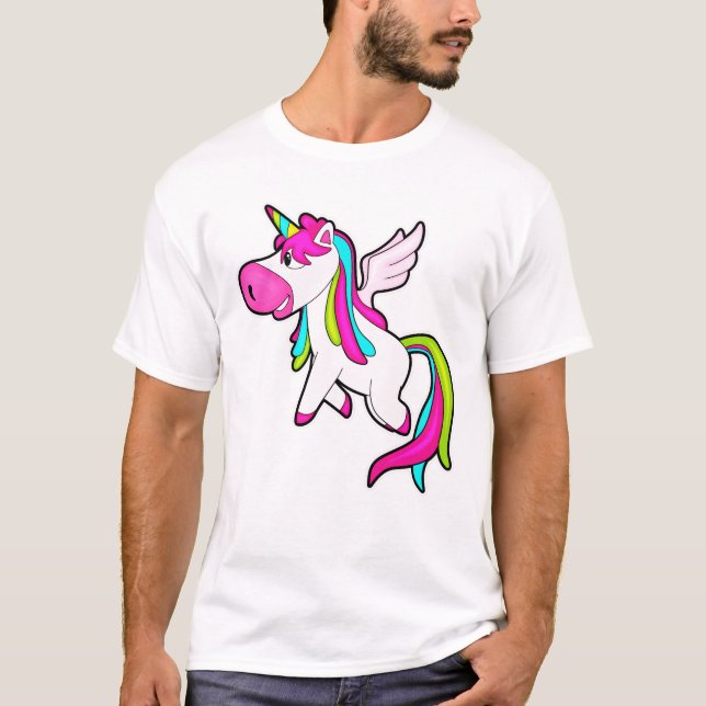 T-shirt Unicorne avec ailes (Devant)
