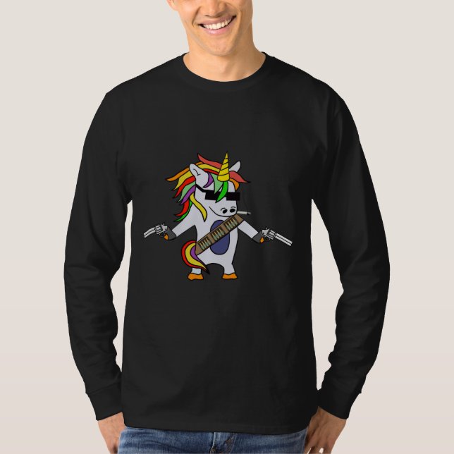 T-shirt Unicorne Avec Armes À Feu (Devant)