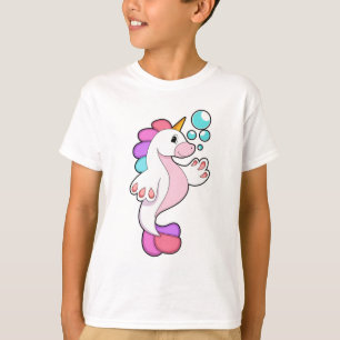 T-shirt Unicorne avec bulles d'eau.PNG