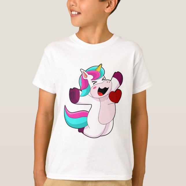 T-shirt Unicorne avec coeur (Devant)