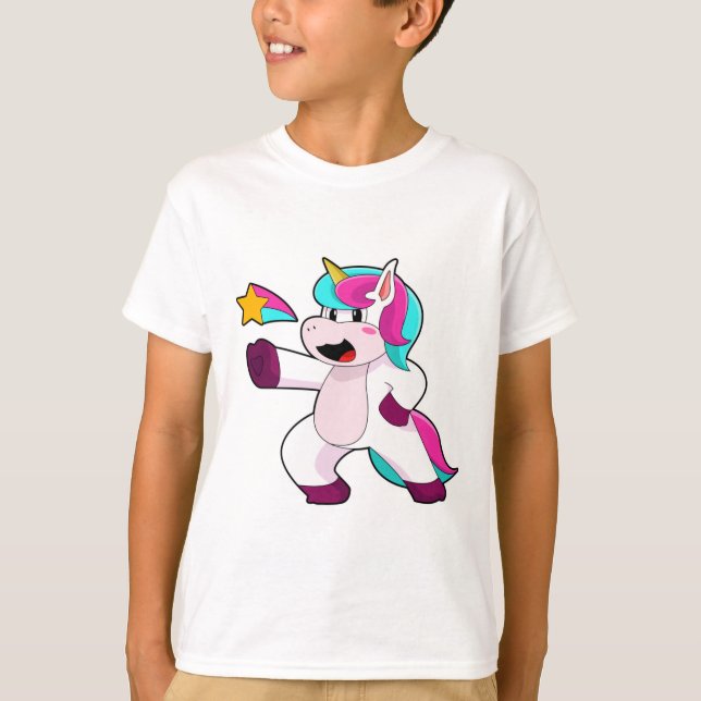 T-shirt Unicorne avec étoile (Devant)