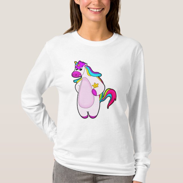 T-shirt Unicorne avec étoile (Devant)