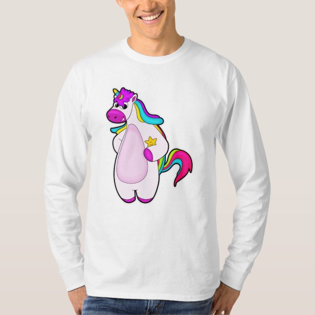T-shirt Unicorne avec étoile (Devant)