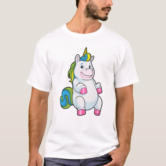 T-shirt Unicorne avec gros ventre (Devant)
