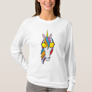 T-shirt Unicorne avec lunettes de soleil