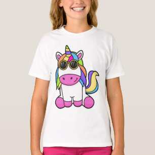 T-shirt Unicorne avec lunettes de soleil