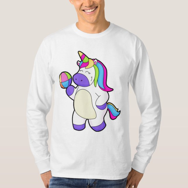 T-shirt Unicorne avec volleyball (Devant)