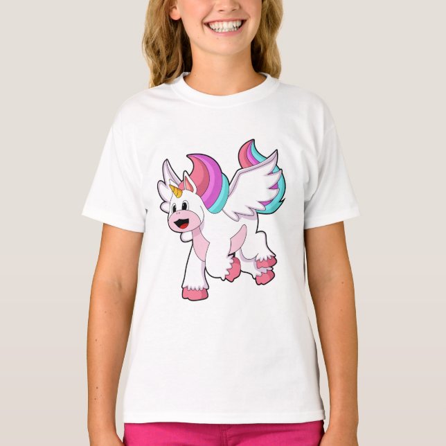 T-shirt Unicorne avec Wing.PNG (Devant)