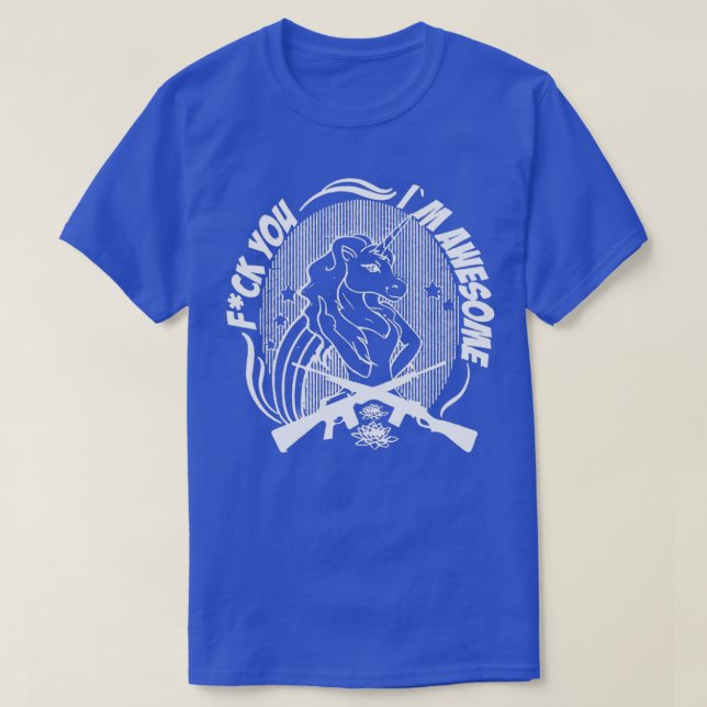 T-shirt Unicorne Badass 1 (Design devant)