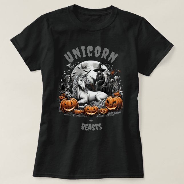 T-shirt Unicorne + bêtes. (Design devant)