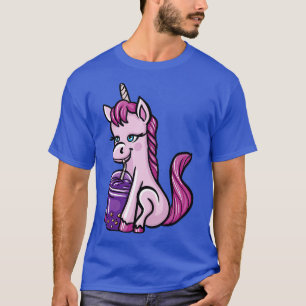 T-shirt Unicorne Boire Boba Milk Tea 1