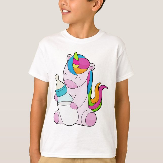 T-shirt Unicorne Bouteille de lait (Devant)