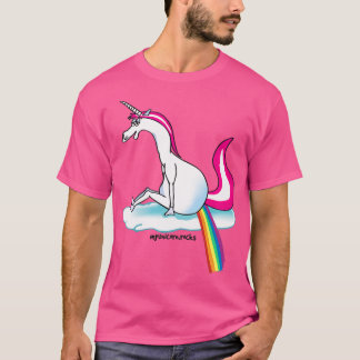 T-shirt Unicorne caca arc-en-ciel