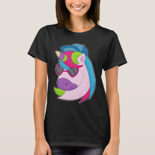 T-shirt Unicorne Casquette lunettes de soleil