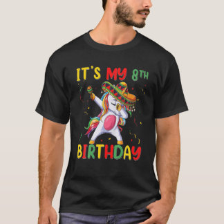T-shirt Unicorne C'est mon 8ème anniversaire 8 ans Cinco D