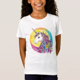 T-Shirt Unicorne Coloré Pour Enfants