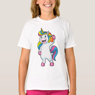 T-shirt Unicorne comme coiffeur avec aérosol