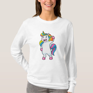 T-shirt Unicorne comme coiffeur avec aérosol