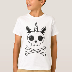 T-shirt Unicorne crâne et os croisés