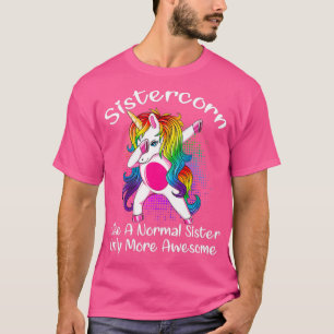 T-shirt Unicorne Dabbing Sistercorn Comme Une Soeur Seulem