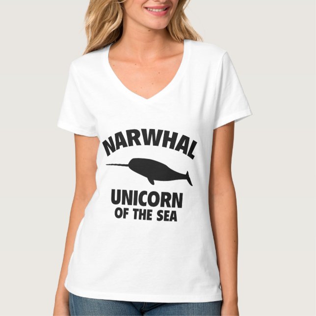 T-shirt Unicorne De Baleine De La Mer (Devant)