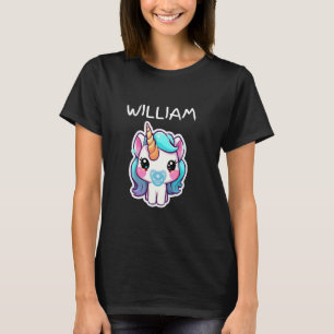 T-shirt Unicorne de bébé avec Pacificateur bleu Personnali