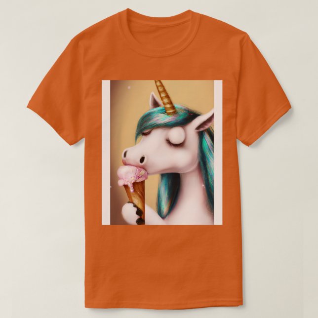 T-shirt Unicorne de crème glacée (Design devant)