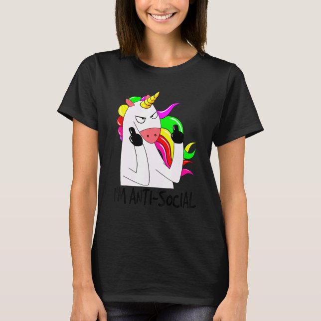 T-shirt Unicorne Des Femmes Dit Sarcastique (Devant)