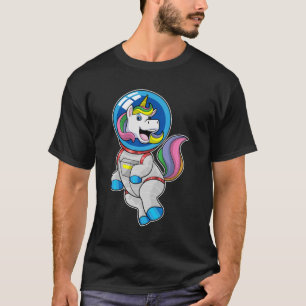 T-shirt Unicorne en tant qu'astronaute dans l'espace