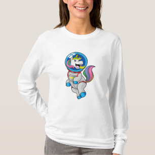 T-shirt Unicorne en tant qu'astronaute dans l'espace