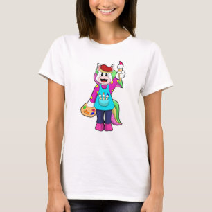 T-shirt Unicorne en tant que peintre