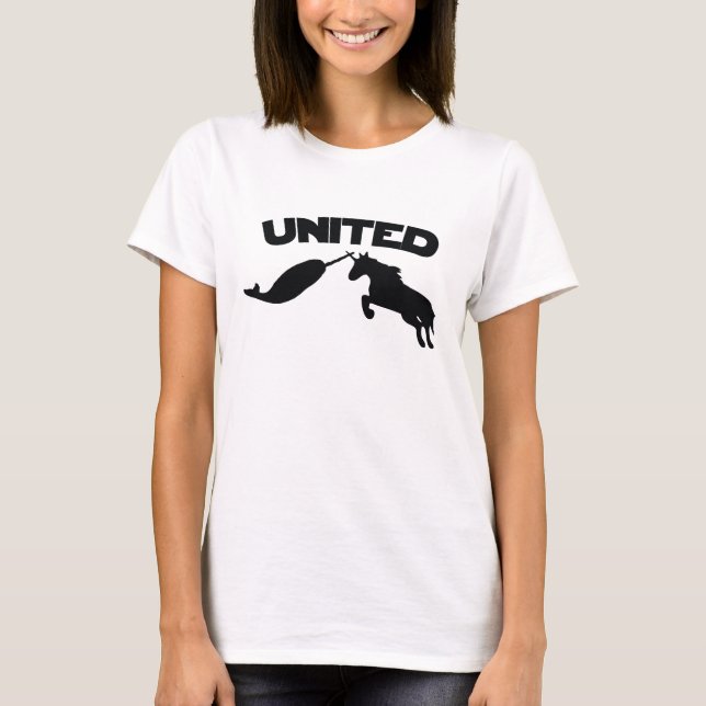 T-shirt Unicorne et Narwhal (Devant)