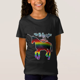 T-Shirt Unicorne et vie de couleur