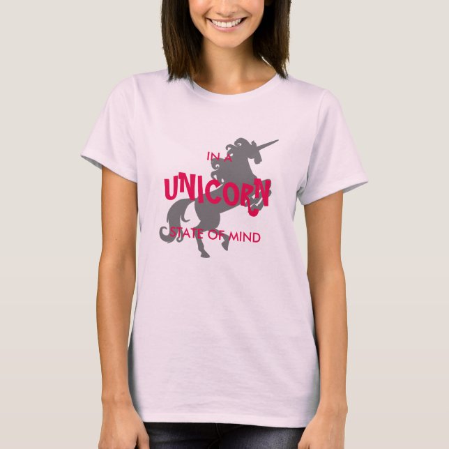 T-shirt Unicorne État d'esprit (Devant)