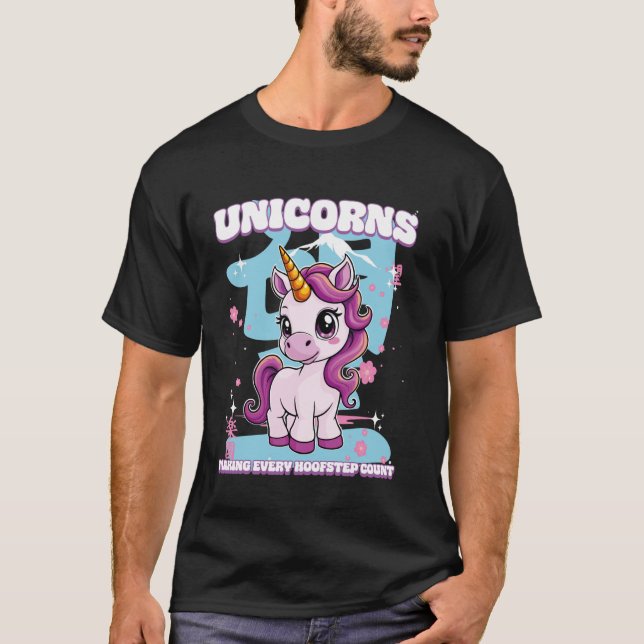 T-shirt Unicorne Fabriquant Chaque Hoofstep Compte Unicorn (Devant)