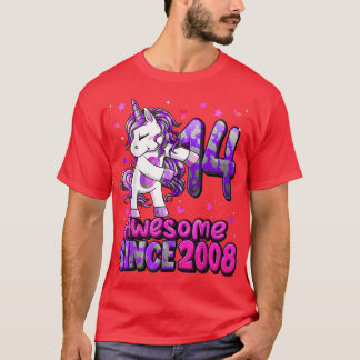 T-shirt Unicorne Flossing 14th Birthday Girl U 14 Years ol