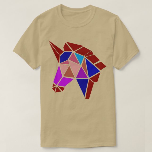 T-shirt Unicorne géométrique (Design devant)