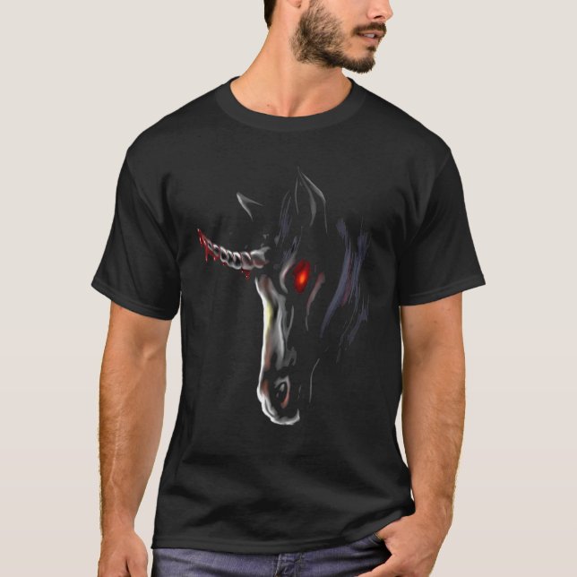 T-shirt Unicorne gothique (Devant)