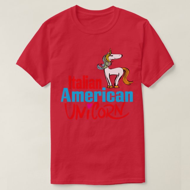 T-shirt Unicorne italienne américaine 3 (Design devant)