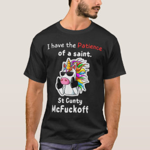 T-shirt Unicorne J'Ai La Patience D'Un Saint Mcforo