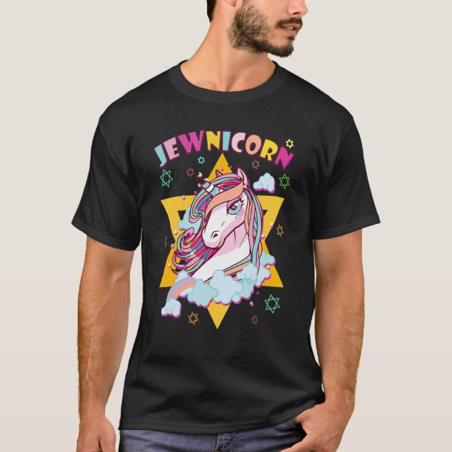 T-shirt Unicorne juive Hanoukka Chanukah Xmas (Devant)